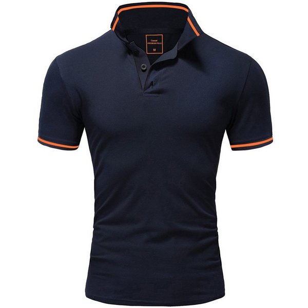 Amaci&Sons Poloshirt PROVIDENCE Herren Basic Kontrast Kurzarm Polohemd T-Shirt