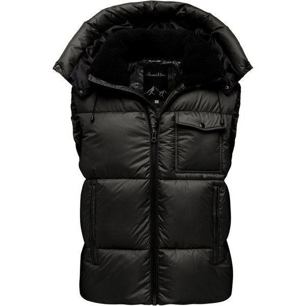 Amaci&Sons Steppweste HOBOKEN Steppweste Dicke Herren Outdoor Winter Weste Jacke mit Kapuze