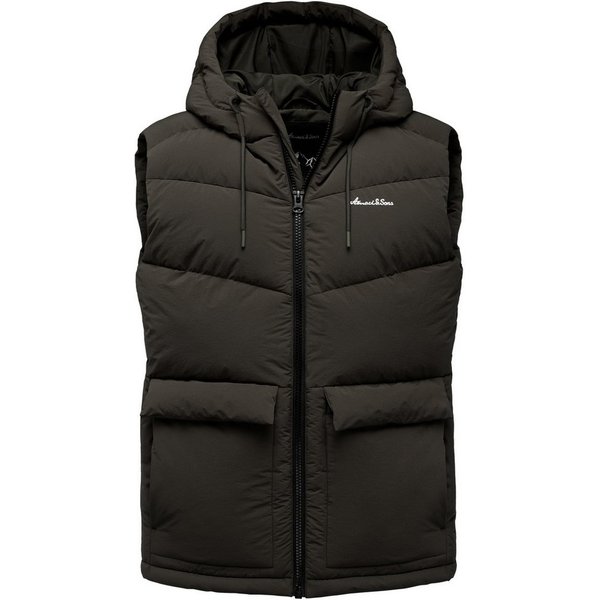 Amaci&Sons Steppweste LOWELL Winterweste Herren Outdoor Winter Weste Jacke mit Kapuze