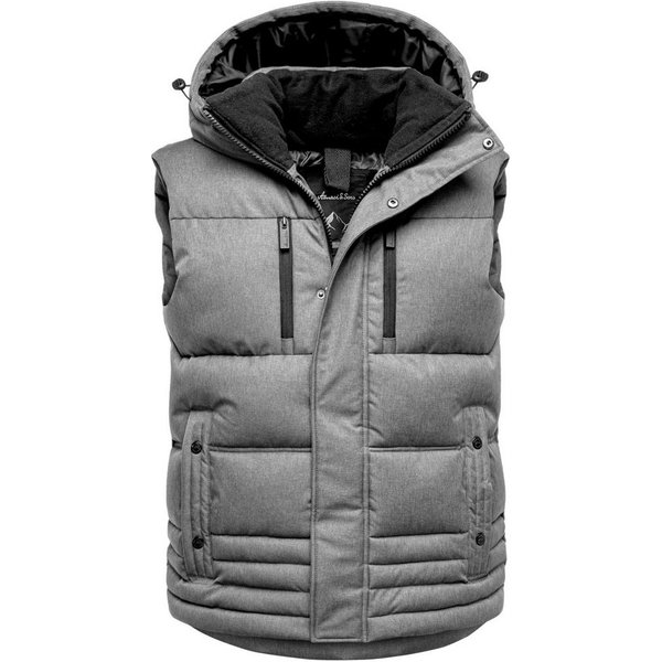 Amaci&Sons Steppweste PACIFICA Steppweste Dicke Herren Outdoor Winter Weste Jacke mit Kapuze