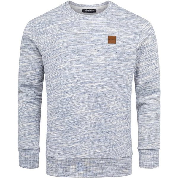 Amaci&Sons Sweatshirt DURHAM Sweatshirt mit Rundhalsausschnitt Herren Basic College Sweatjacke Pullover Hoodie