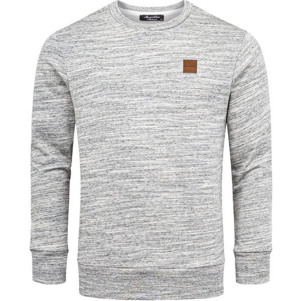 Amaci&Sons Sweatshirt DURHAM Sweatshirt mit Rundhalsausschnitt Herren Basic College Sweatjacke Pullover Hoodie