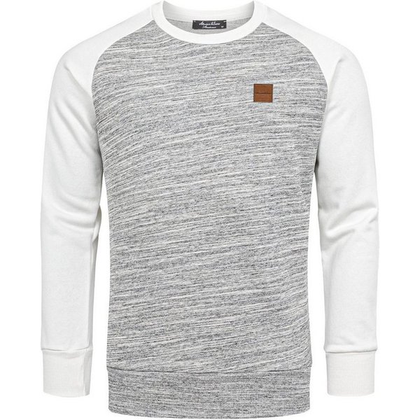 Amaci&Sons Sweatshirt ELGIN Pullover mit Rundhalsausschnitt Herren Basic College Sweatjacke Pullover Hoodie