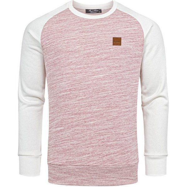 Amaci&Sons Sweatshirt ELGIN Pullover mit Rundhalsausschnitt Herren Basic College Sweatjacke Pullover Hoodie