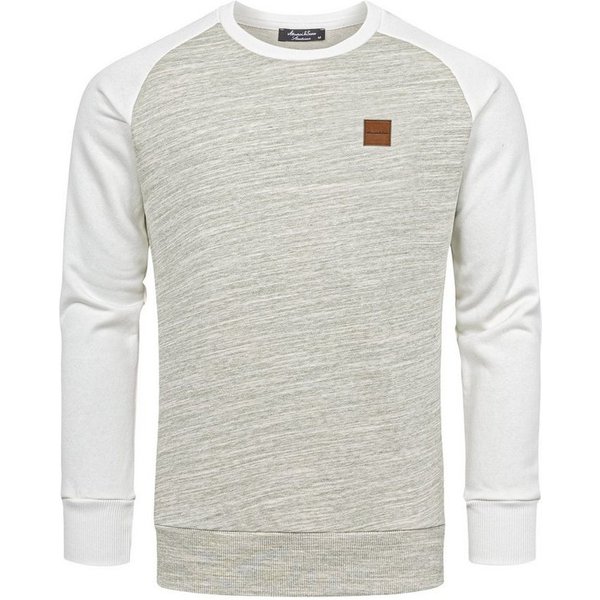 Amaci&Sons Sweatshirt ELGIN Pullover mit Rundhalsausschnitt Herren Basic College Sweatjacke Pullover Hoodie