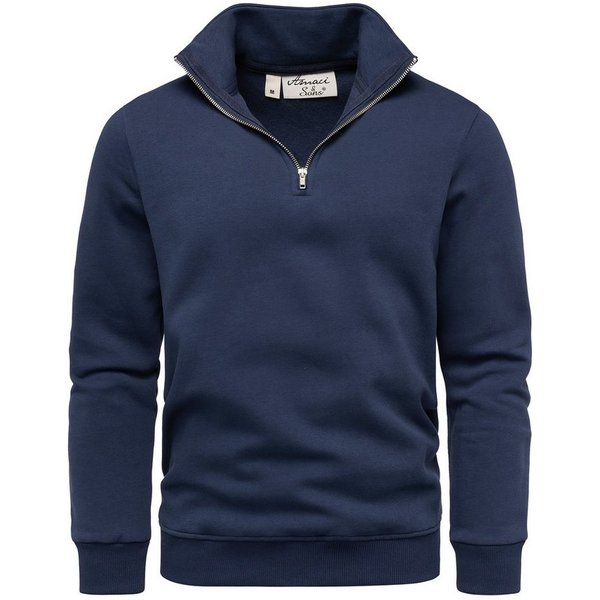 Amaci&Sons Sweatshirt LANDON Troyer Troyer Herren Pullover Zipper Sweatjacke Sweatshirt Sweatjacke