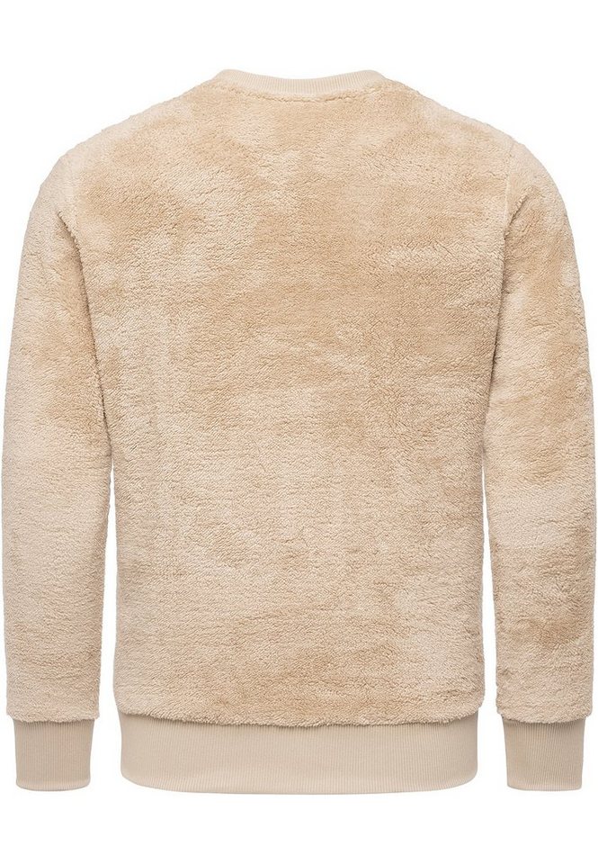 Amaci&Sons Sweatshirt LUDLOW Pullover mit Rundhalsausschnitt Herren Teddy Plüsch Pulli Sweatjacke Hoodie – Bild 2 von 2