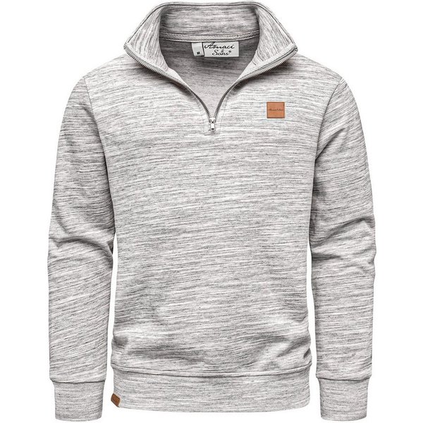Amaci&Sons Sweatshirt SLIDELL Troyer Troyer Herren Pullover Zipper Sweatjacke Sweatshirt Sweatjacke