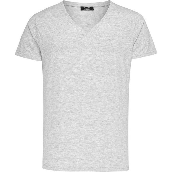 Amaci&Sons T-Shirt EUGENE Basic T-Shirt mit V-Ausschnitt Herren Einfarbig Vintage V-Neck Basic V-Ausschnitt Shirt