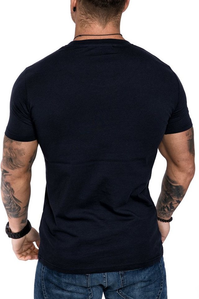 Amaci&Sons T-Shirt LANCASTER Basic T-Shirt mit Rundhalsausschnitt Herren Einfarbig Vintage Rundhalsausschnitt Basic Crew Neck Shirt – Bild 4 von 4