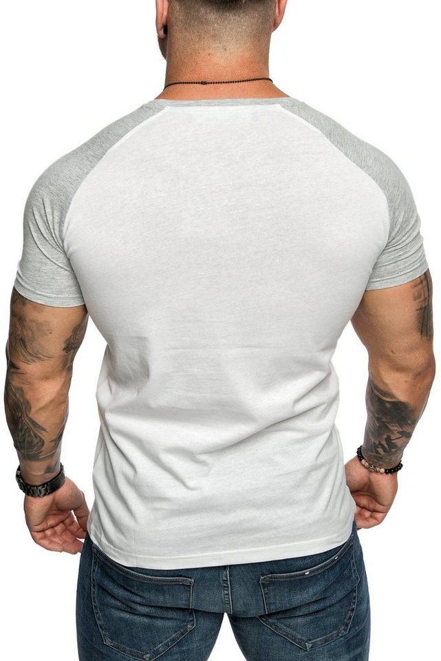 Amaci&Sons T-Shirt SALEM Basic Raglan T-Shirt mit Rundhalsausschnitt Herren Basic Raglan Shirt mit Rundhalsausschnitt – Bild 4 von 4
