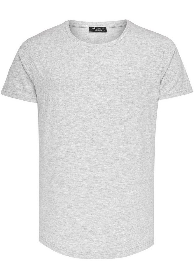 Amaci&Sons T-Shirt TACOMA Basic T-Shirt mit Rundhalsausschnitt Herren Einfarbig Vintage Rundhalsausschnitt Basic Crew Neck Shirt – Bild 2 von 4