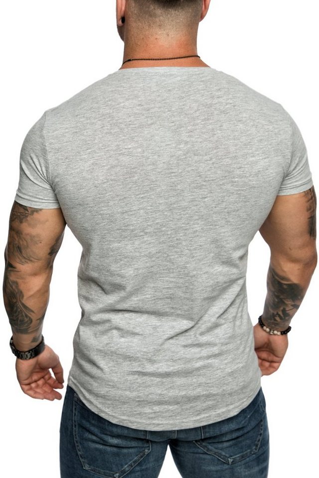 Amaci&Sons T-Shirt TACOMA Basic T-Shirt mit Rundhalsausschnitt Herren Einfarbig Vintage Rundhalsausschnitt Basic Crew Neck Shirt – Bild 4 von 4