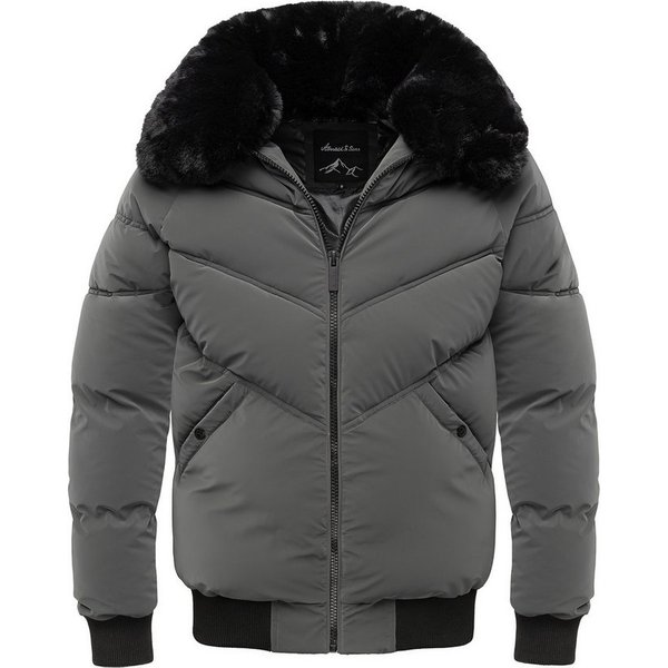 Amaci&Sons Winterjacke AUGUSTA Winterjacke Herren Gefütterte Dicke Winter Jacke für Männer mit Kragen