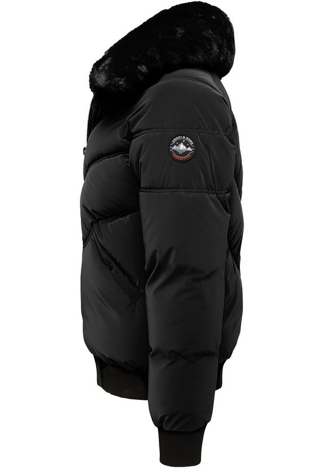 Amaci&Sons Winterjacke AUGUSTA Winterjacke Herren Gefütterte Dicke Winter Jacke für Männer mit Kragen – Bild 2 von 3