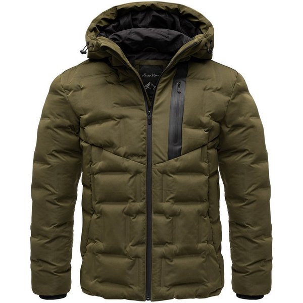 Amaci&Sons Winterjacke BERKELEY Winterjacke Herren Gefütterte Dicke Winter Jacke für Männer mit Kapuze