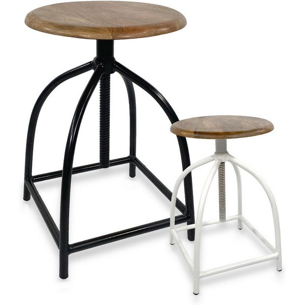 Amagohome Drehhocker Drehhocker Barhocker Hocker Drehstuhl höhenverstellbar Massivholz Sitz