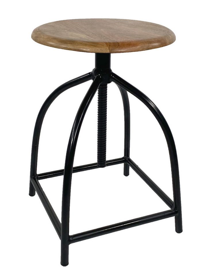 Amagohome Drehhocker Drehhocker Barhocker Hocker Drehstuhl höhenverstellbar Massivholz Sitz – Bild 2 von 5