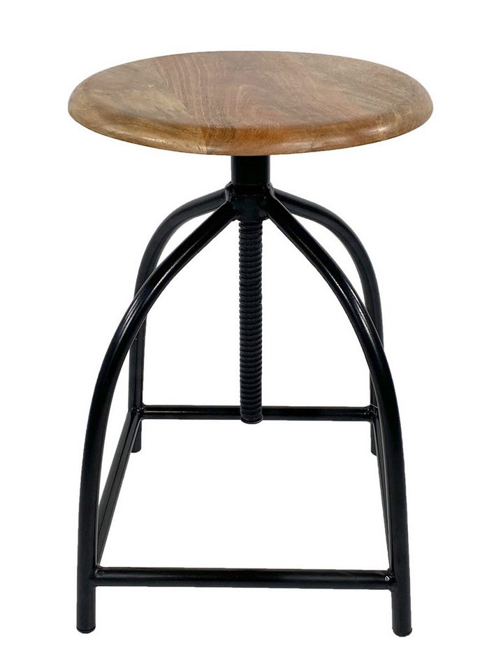 Amagohome Drehhocker Drehhocker Barhocker Hocker Drehstuhl höhenverstellbar Massivholz Sitz – Bild 3 von 5