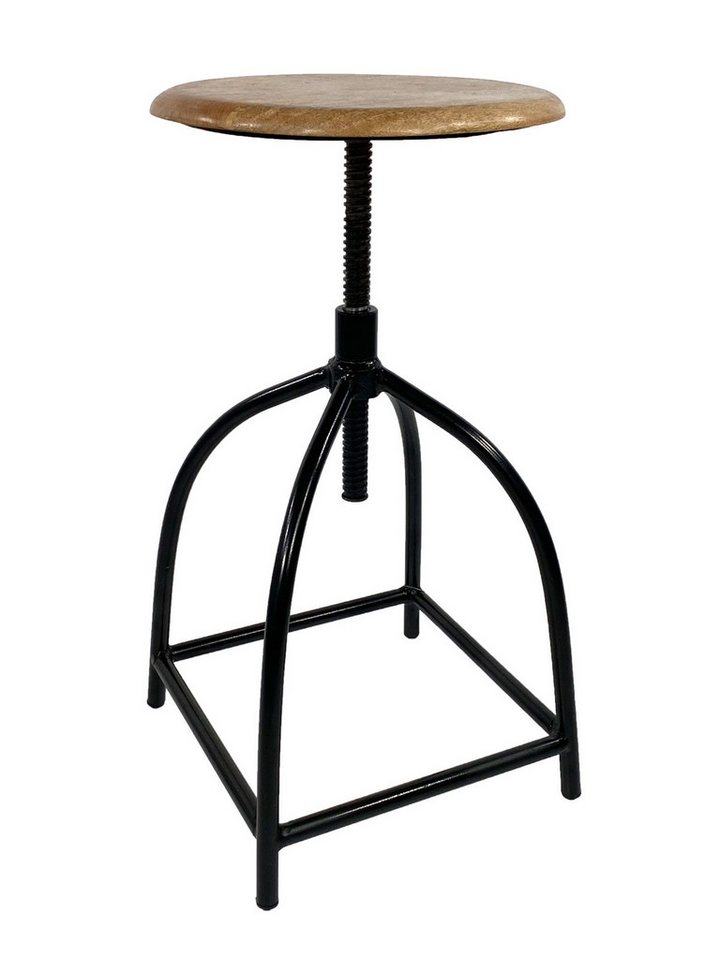 Amagohome Drehhocker Drehhocker Barhocker Hocker Drehstuhl höhenverstellbar Massivholz Sitz – Bild 4 von 5