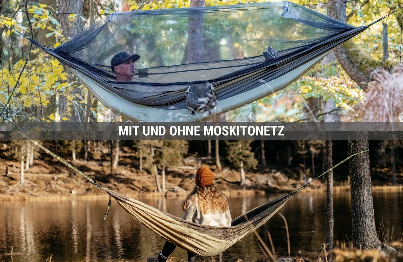 Amazonas Hängematte Moskito Traveller Thermo, Ultra Light Hängematte inkl. Moskitonetz und Isomattenfach – Bild 5 von 5