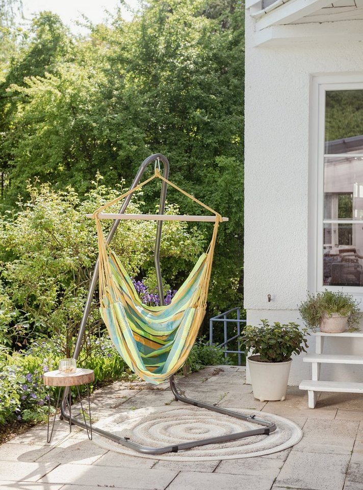 Amazonas Hängesessel Brasil KingSize Hängestuhl (Belastbarkeit 150 kg, Handgefertigt, aus recycelten Materialien), Große Sitzfläche – Bild 4 von 5