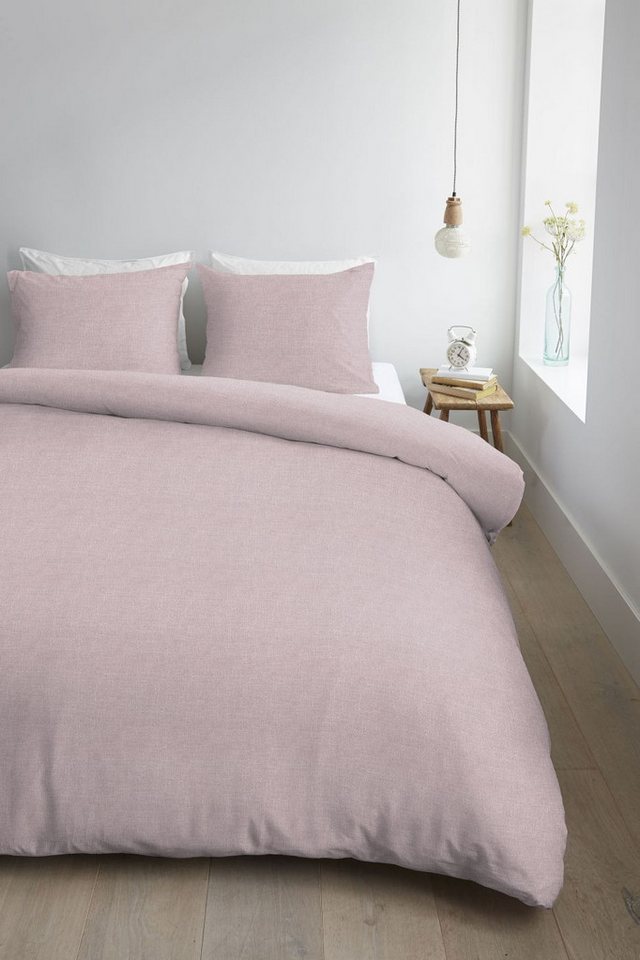 Ambiante Bettwäsche Bettwäsche DE AMB Edo Soft Pink 135x200 Hellrosa, Baumwolle, 1 teilig, 135 x 200 cm + 1x 80 x 80 cm – Bild 2 von 3
