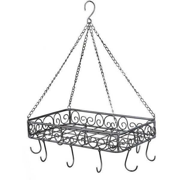 Ambiente Haus Hängekorb Topfhänger aus Eisen in Grau - (B) 45 cm (1 St)