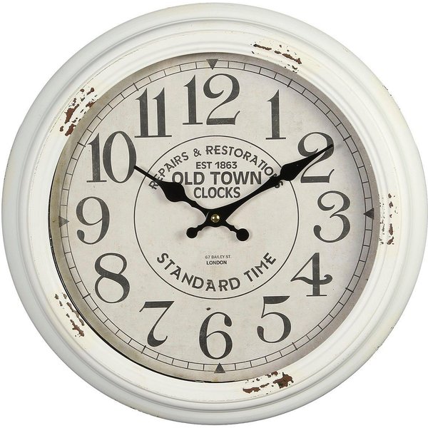 Ambiente Haus Wanduhr Wanduhr - weiss 37cm