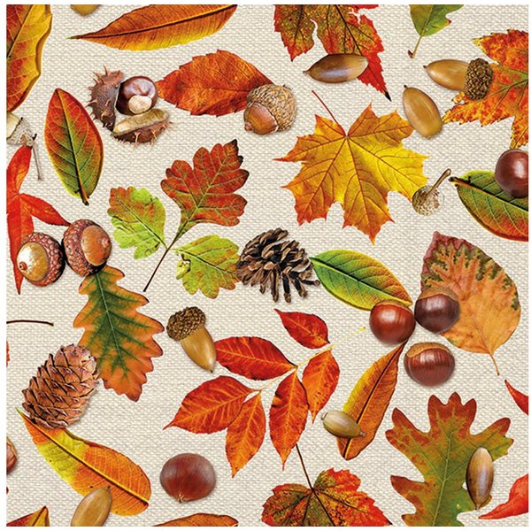Ambiente Luxury Paper Products Papierserviette, Servietten Papier 33x33cm 3-lagig mit Herbstzeit Motiv 20 Stück