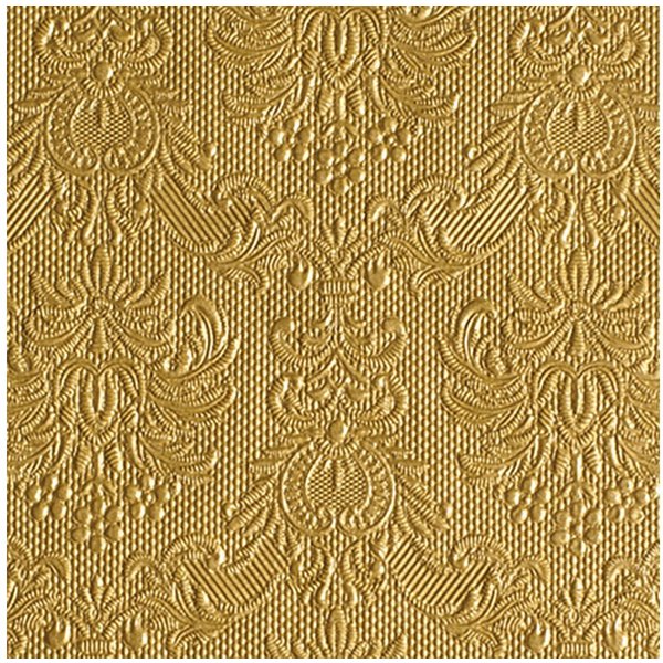Ambiente Luxury Paper Products Papierserviette, Servietten Papier 25x25cm 3-lag Elegance geprägt 15 Stk Gold Metallic