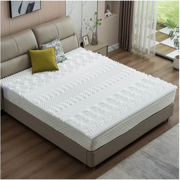AMBINESS, Topper Matratzentopper Memory Foam 80x200cm - 180x200cm, 7 cm hoch, Polyester, orthopädisch wasserdicht temperaturregulierend Maschinenwaschbar