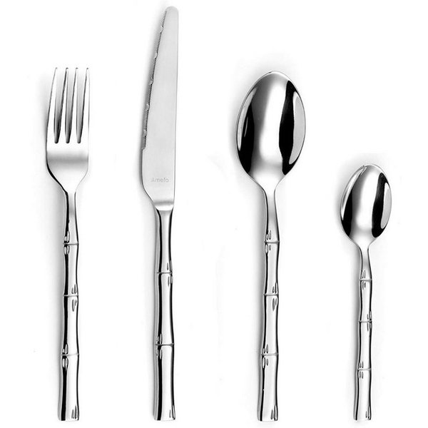 Amefa Besteck-Set KARMA (24-tlg), 6 Personen, Edelstahl Rostfrei 18/0, spülmaschinenfest, hochglanzpoliert