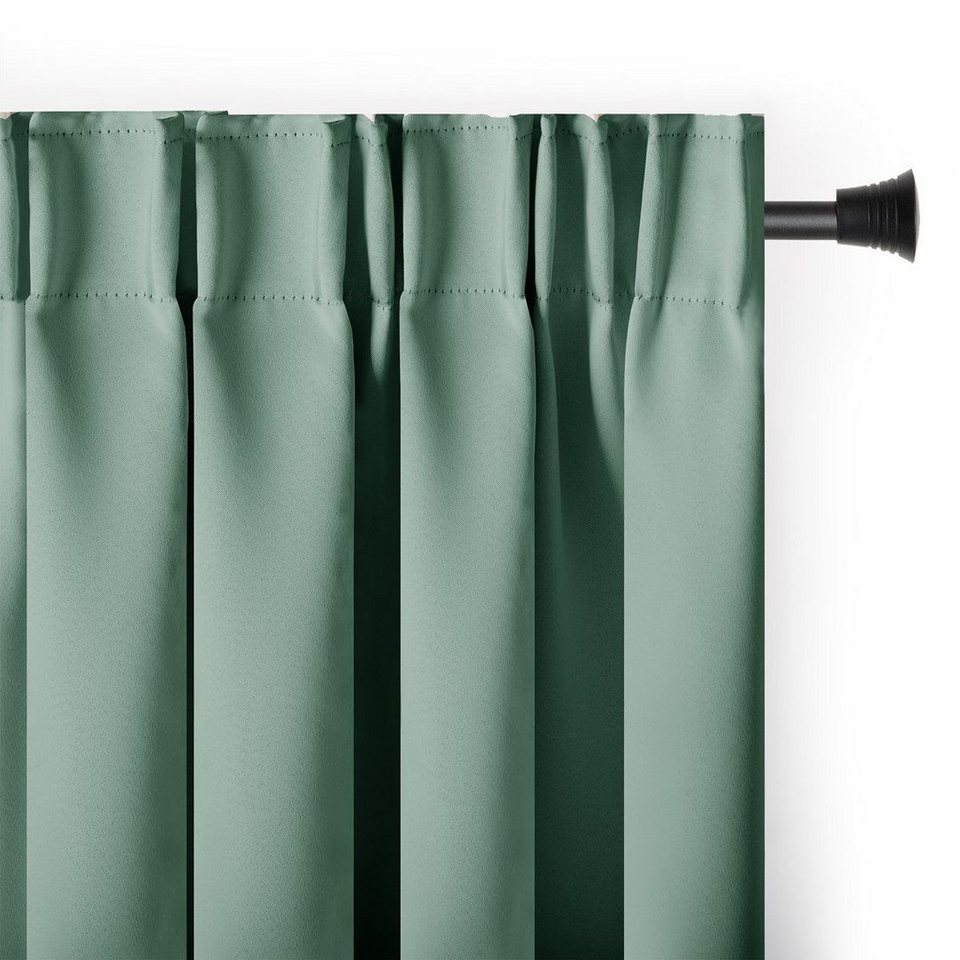 AmeliaHome Gardine Gardine Vorhang Einfarbig Verdunklungsvorhang Aufhängung Pleat (1 St), Kräuselband, verdunkelnd – Bild 2 von 5