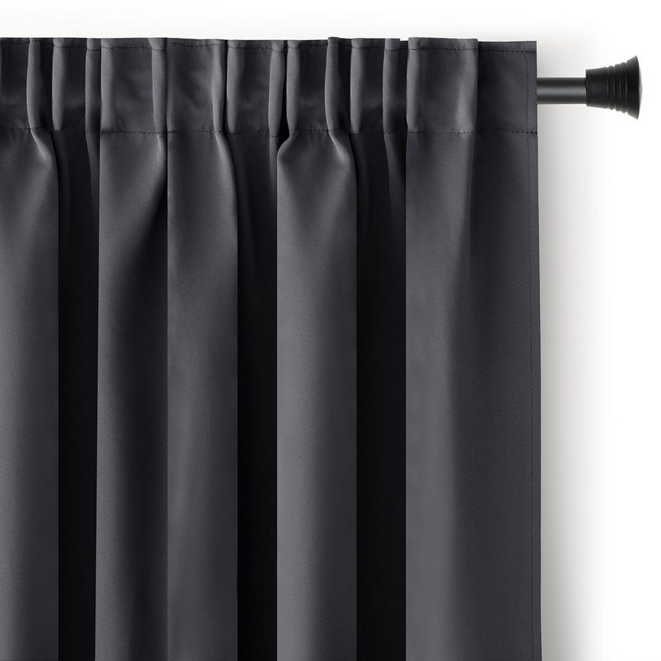AmeliaHome Gardine Gardine Vorhang Einfarbig Verdunklungsvorhang Aufhängung Pleat (1 St), Kräuselband, verdunkelnd – Bild 2 von 5