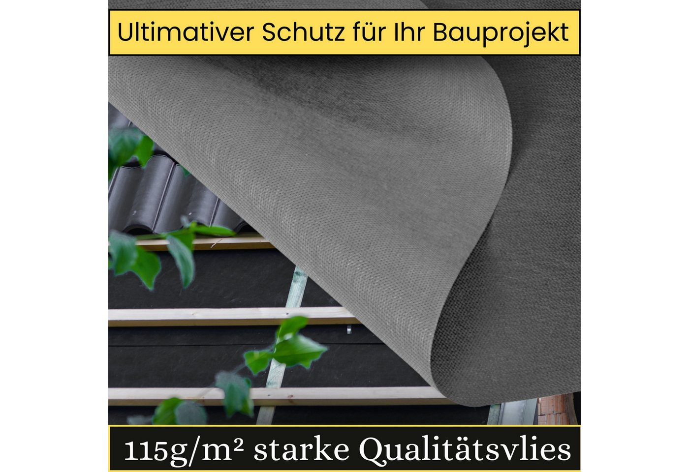 AMF Life Dachbahn Dachunterspannbahn, Dachfolie, 0,75m x 25m, Ohne Zubehör, 18,75 m² pro Paket, (Breite 0,75m x Länge 25m, 1-St., anthrazit + Ohne Zubehör), Sch – Bild 3 von 5