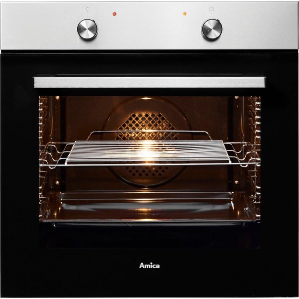 Amica Backofen EBX 943 640 E, mit Teleskopauszug nachrüstbar, Steam Clean, Großer Garraum, sparsam, sicher und leicht zu reinigen im Alltag