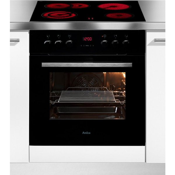 Amica Elektro-Herd-Set EHC 933 333 S, Steam Clean, Sicher kochen, bester Überblick – Reinigung im Handumdrehen