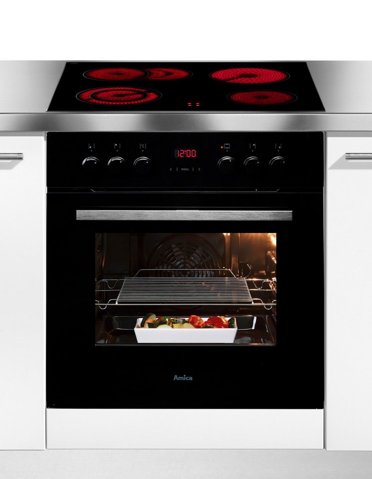Amica Elektro-Herd-Set EHC 933 333 S, Steam Clean, Sicher kochen, bester Überblick – Reinigung im Handumdrehen – Bild 2 von 5