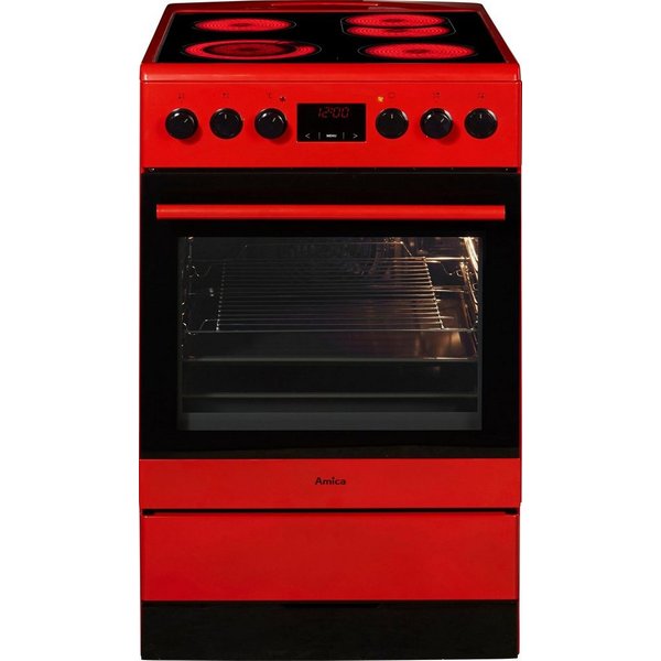 Amica Elektro-Standherd SHC 11504 R, mit 2-fach-Teleskopauszug, Steam Clean, Komfortables Kochen und Backen mit bequemer Handhabung