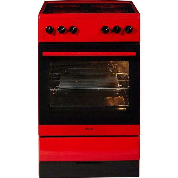 Amica Elektro-Standherd SHC 11506 R, Steam Clean, Komfortables Kochen und Backen mit übersichtlicher Handhabung
