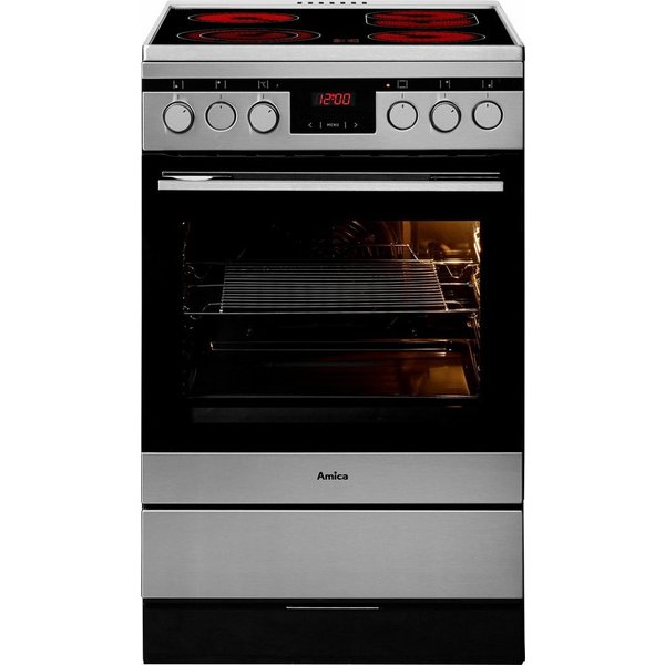 Amica Elektro-Standherd SHC 11587 E, mit 2-fach-Teleskopauszug, Komfortables Kochen und Backen mit bequemer Handhabung