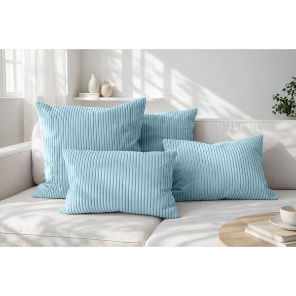 Amilian Dekokissen Sofakissen Cord-Optik 4er Set mit Füllung 2x 40x40 + 2x 35x45 cm, mit Füllung, Hotelverschluss, formstabil