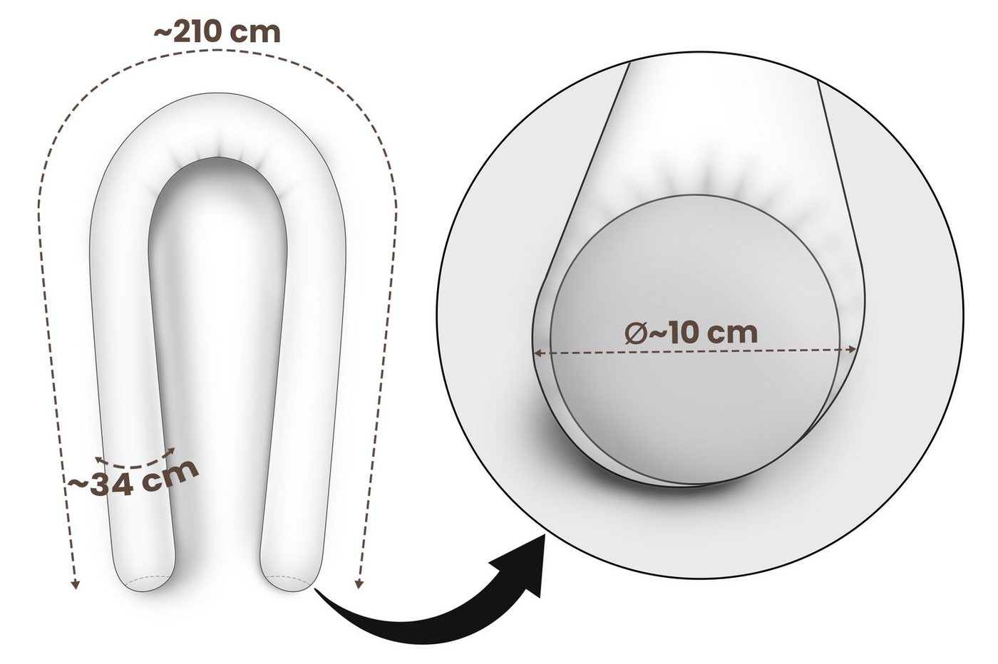 Amilian Nestchenschlange Bettschlange 210cm - Seitenschläferkissen - Nestschlangen, (Nestchenschlange für Kinderbett, Nestchen, Bettumrandung als Kopfschutz, Ka – Bild 3 von 5