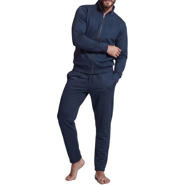 Ammann Loungeanzug Sweatanzug lang Night & Relax (Packung, 1 tlg) reine Baumwolle, atmungsaktiv, Nachtwäsche und Homewear Set