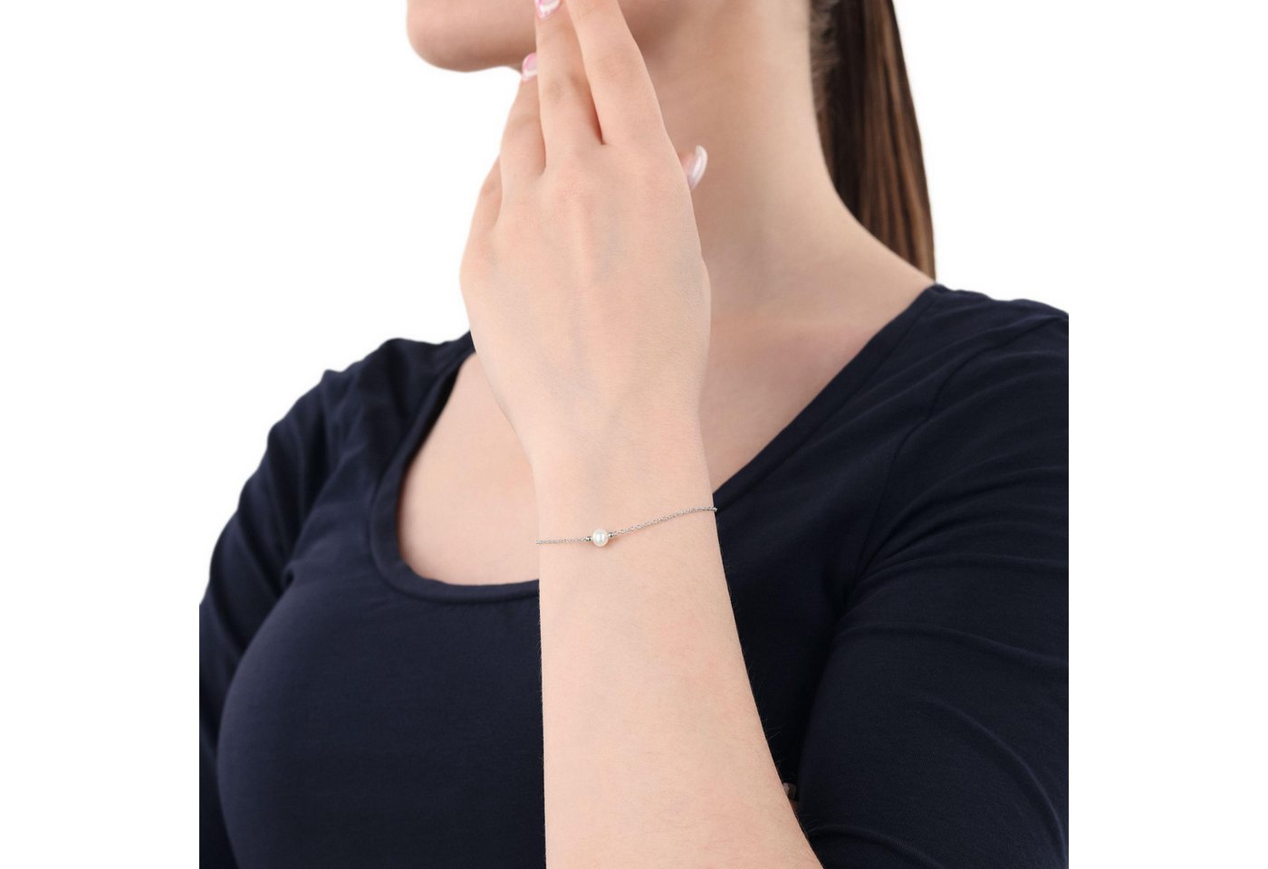 Amor Armband Schmuck Geschenk, Perle, mit Süßwasserzuchtperle – Bild 4 von 5