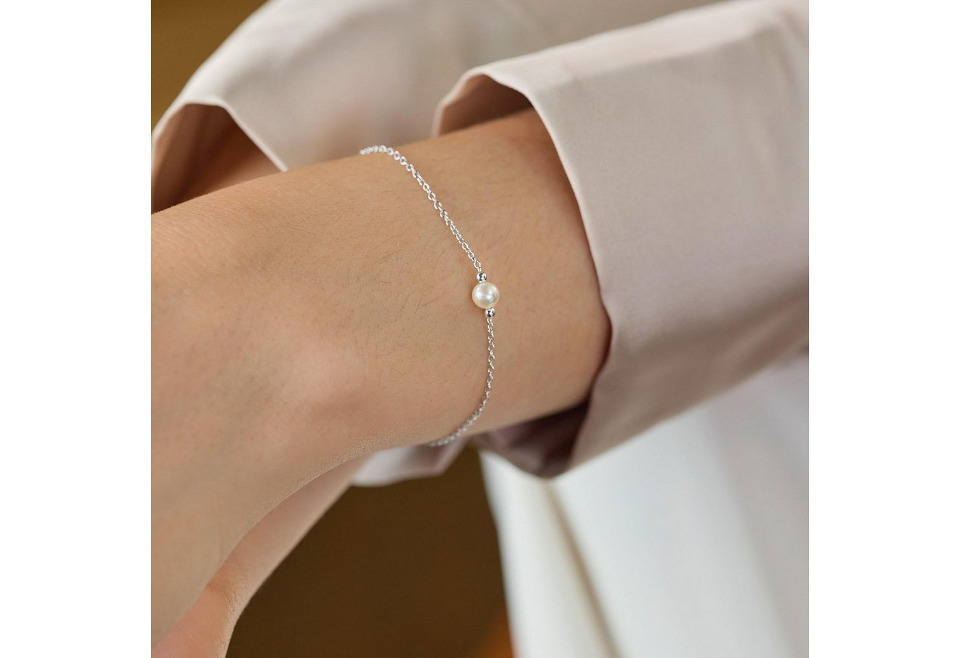 Amor Armband Schmuck Geschenk, Perle, mit Süßwasserzuchtperle – Bild 5 von 5