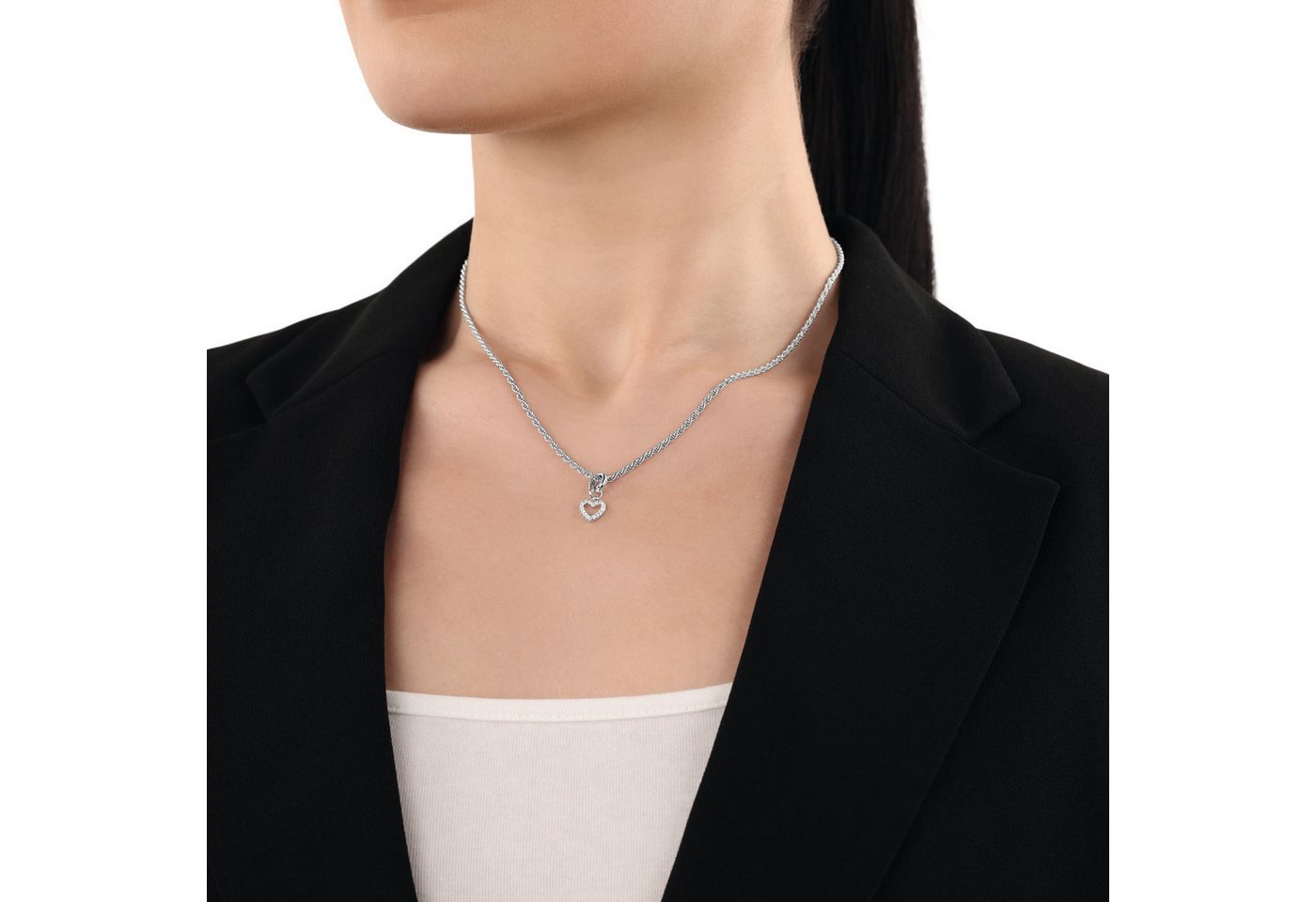 Amor Charm Herz, mit Zirkonia (synth) – Bild 3 von 4