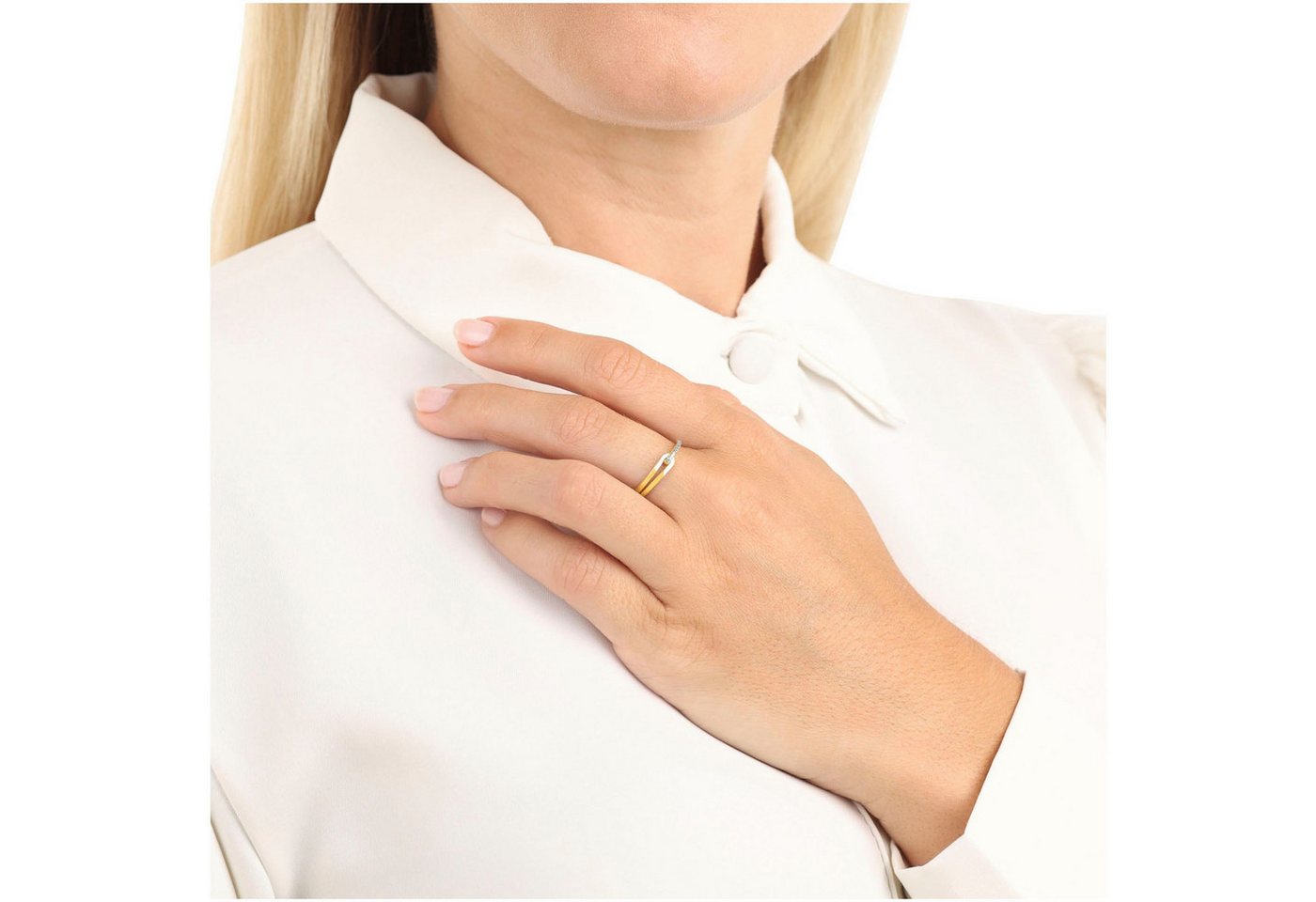Amor Fingerring, mit Zirkonia (synth) – Bild 3 von 3