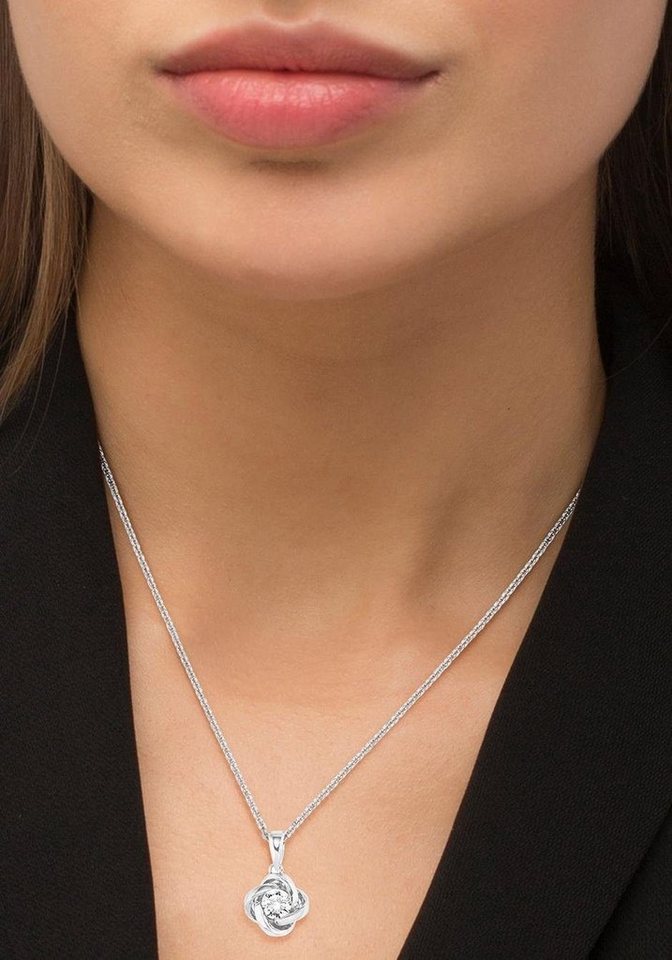 Amor Kette mit Anhänger, mit Zirkonia (synth) – Bild 2 von 2
